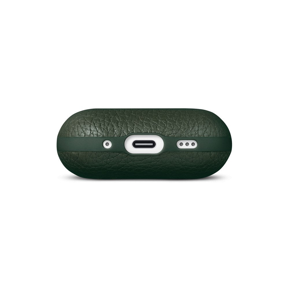 WOOLNUT Apple AirPods Pro (3. gen.) Ekte Skinn Deksel - Grønn