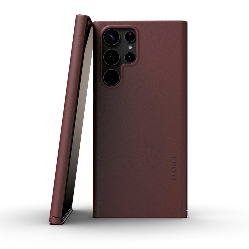 Nudient Thin Case V3 Samsung Galaxy S22 Ultra Deksel - Sangria Red