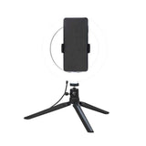 White Shark 1200lm Ringlampe med Stativ & Mobilholder - 20cm - Svart
