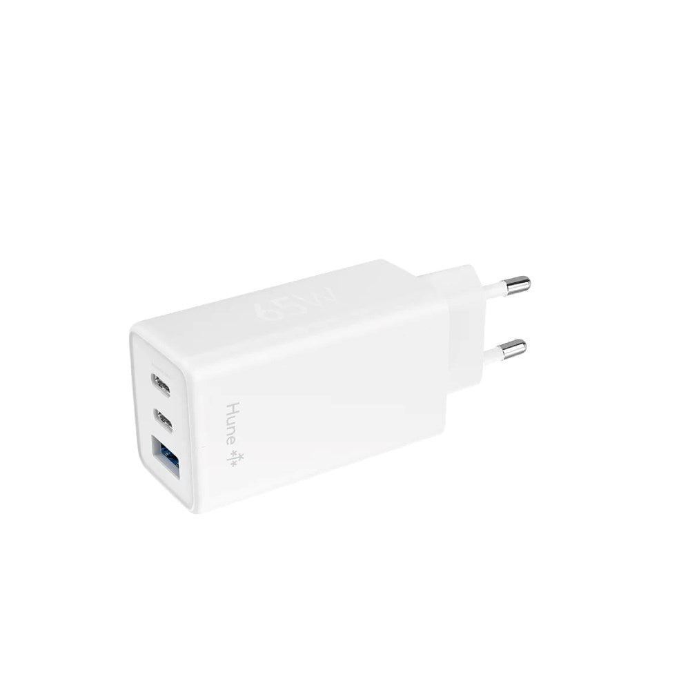 Hune Huron 65W Vegglader med 2 x USB-C 1 x USB-A - Hvit