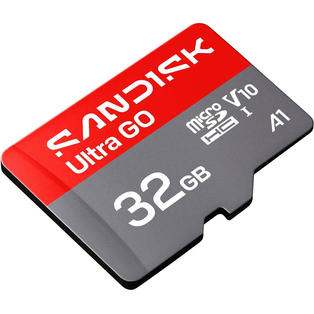 SanDisk MicroSD Ultra Go Minnekort - 32GB - Rød / Grå
