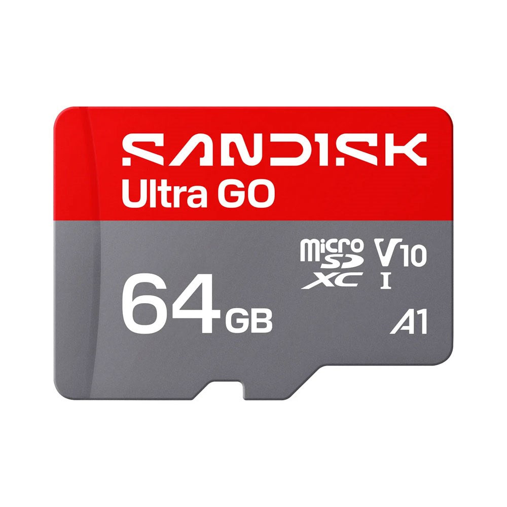 SanDisk MicroSD Ultra Go Minnekort - 64GB - Rød / Grå