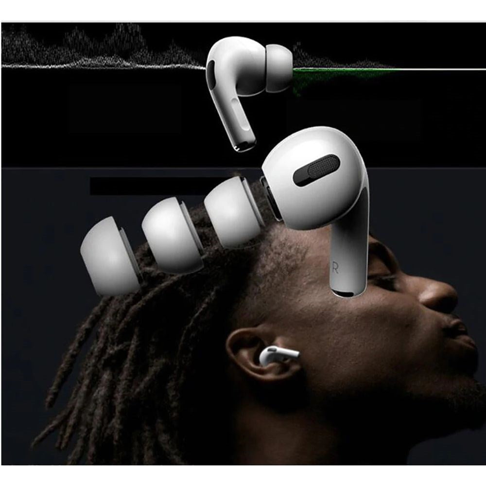 Tech-Protect Silikone EarBuds For AirPods Pro (1 & 2 gen.) x 3 - S, M, L - Hvit
