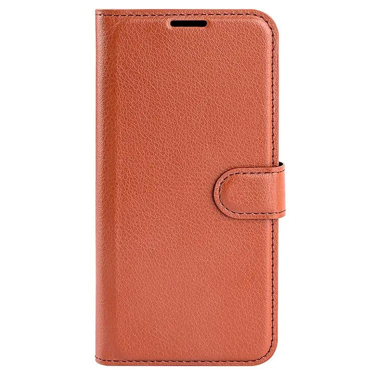 Samsung Galaxy A25 (5G) Litchi Kunstskinn Deksel m. Lommebok - Brun