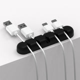 Selvklebende Kabelorganisator - 5 x Holdere - Svart
