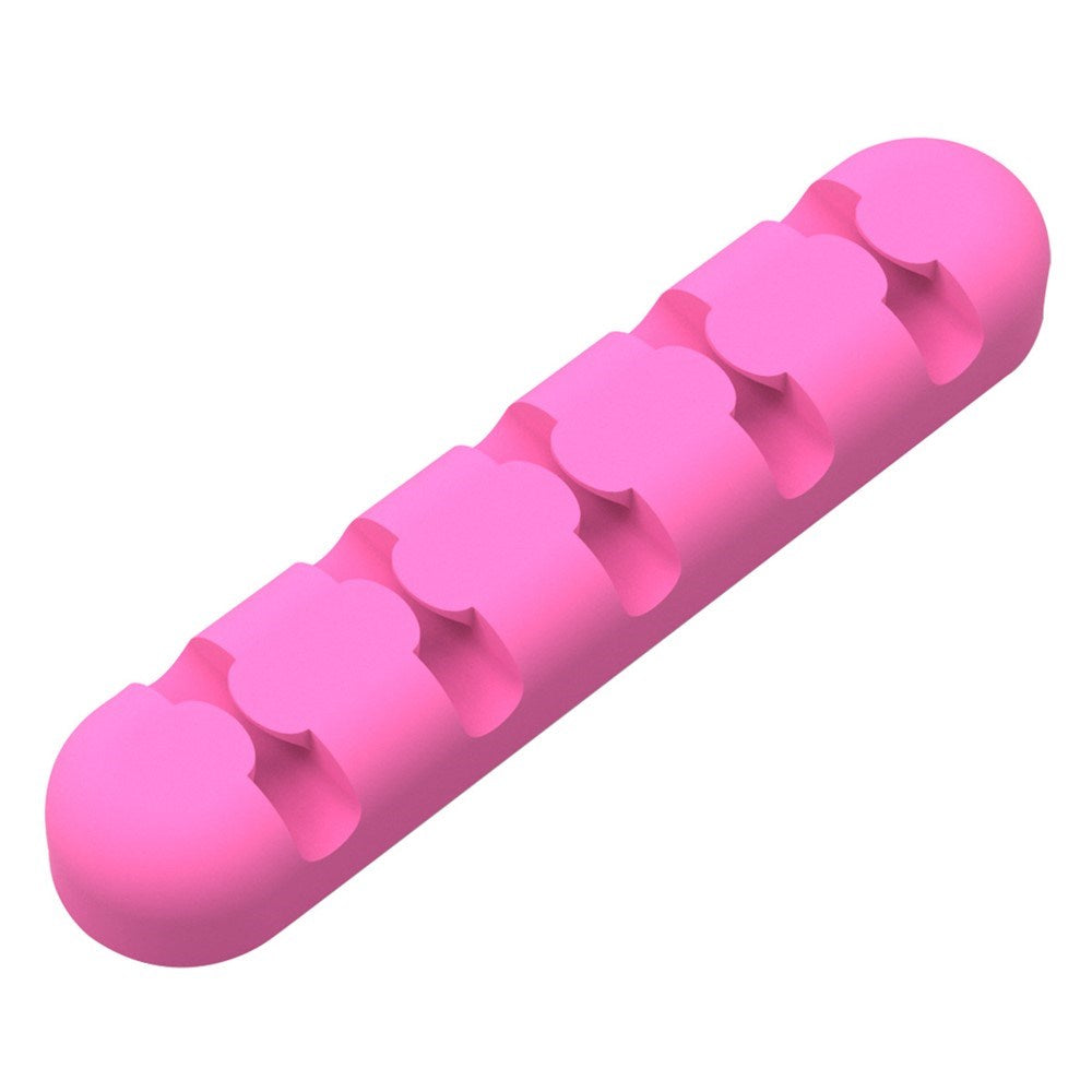 Selvklebende Kabelorganisator - 5 x Holdere - Rosa