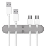Selvklebende Kabelorganisator - 5 x Holdere - Grå