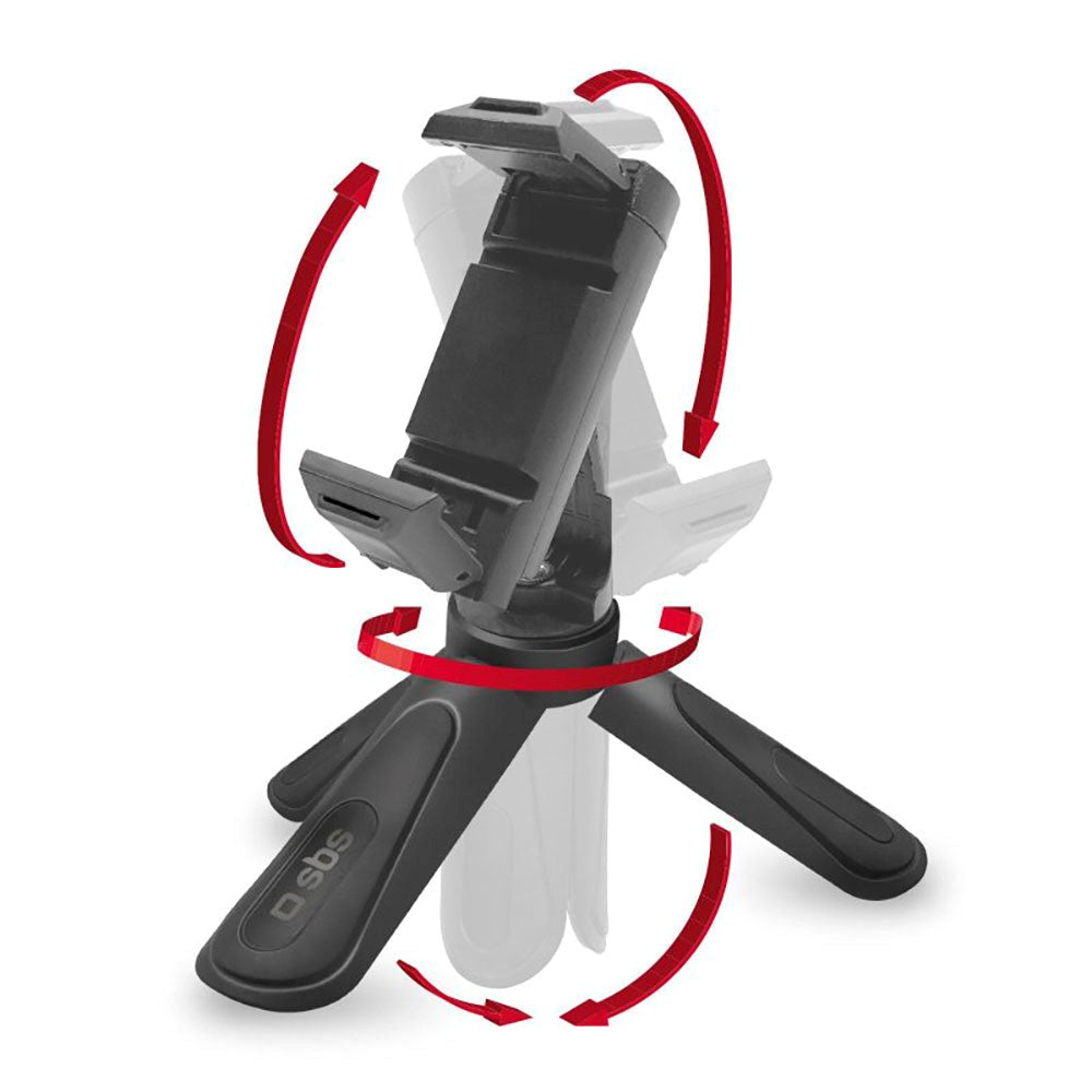 SBS Tripod Pro-Stativ for Smarttelefon - Max Mobile: 55 - 88mm - Svart