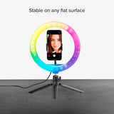 SBS Flerfarget LED Tripod Ring Light - Svart