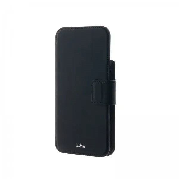 iPhone 14 Pro Max / 13 Pro Max Puro Folio Flip Deksel med Lommebok - MagSafe Kompatibel - Svart