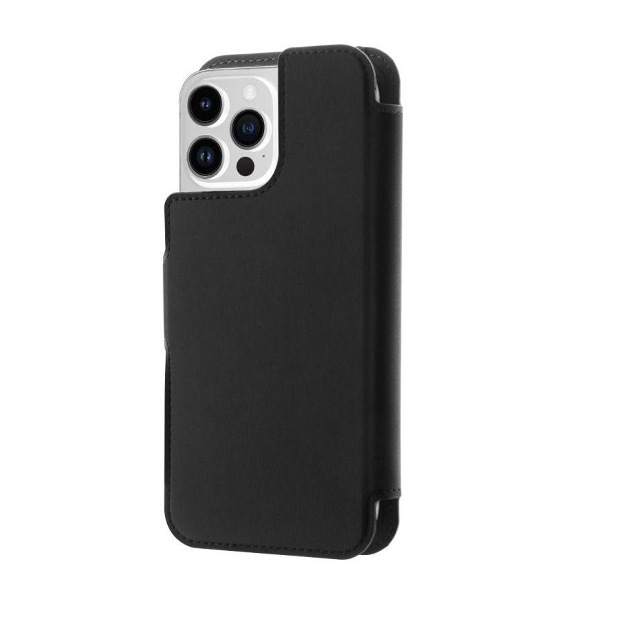 iPhone 14 Pro Max / 13 Pro Max Puro Folio Flip Deksel med Lommebok - MagSafe Kompatibel - Svart