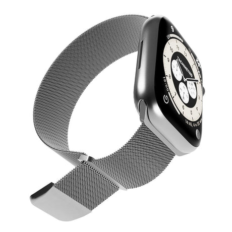 Apple Watch (38/40/SE/41/42mm) Puro MILANESE Rustfritt Stål Klokkerem - Argento