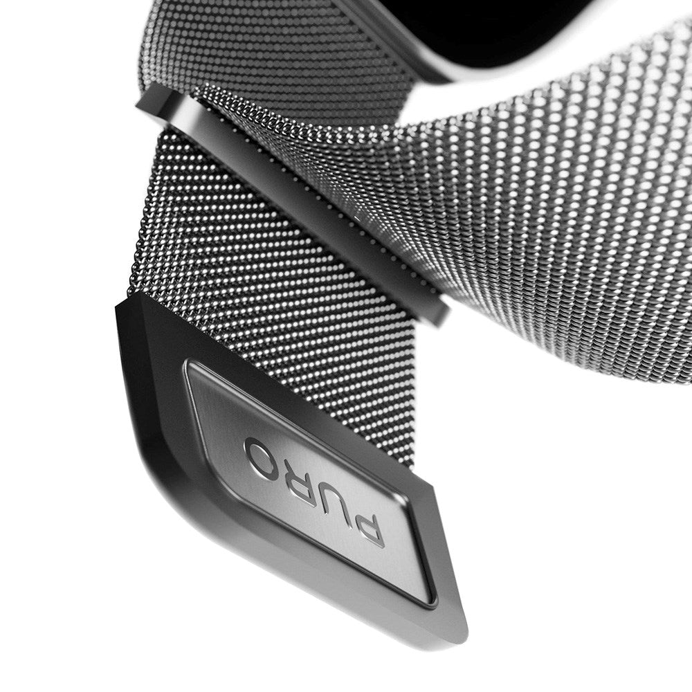 Apple Watch (38/40/SE/41/42mm) Puro MILANESE Rustfritt Stål Klokkerem - Argento