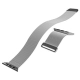Apple Watch (38/40/SE/41/42mm) Puro MILANESE Rustfritt Stål Klokkerem - Argento