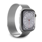 Apple Watch (38/40/SE/41/42mm) Puro MILANESE Rustfritt Stål Klokkerem - Argento