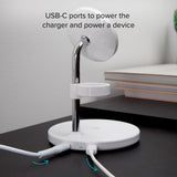 SBS 3-i-1 Magnetisk Trådløs Lader - MagSafe Kompatibel - Hvit