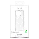 iPhone 15 Pro Puro Lite Mag Deksel - MagSafe-Kompatibel - Gjennomsiktig / Hvit