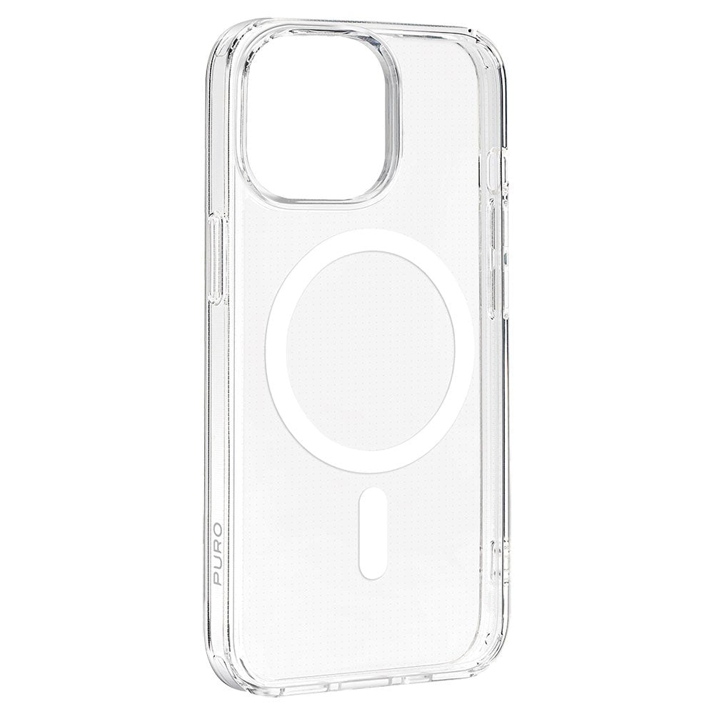 iPhone 15 Pro Max Puro Lite Mag Deksel - MagSafe-Kompatibel - Gjennomsiktig / Hvit