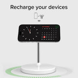 SBS Qi2 2-i-1 Magnetisk Trådløs Lader - MagSafe Kompatibel - Hvit