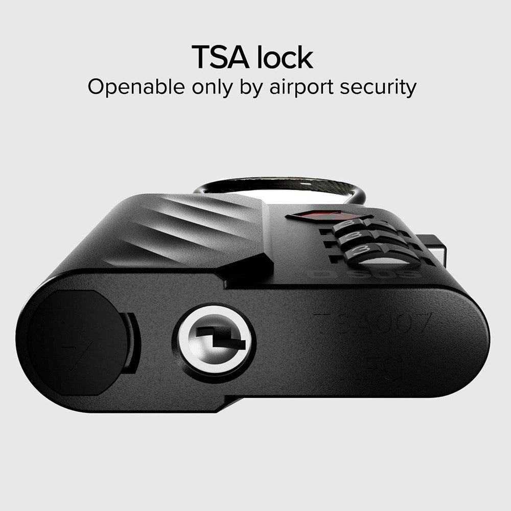 TSA-Hengelås Kompatibel med Apple FindMy - GPS & Bluetooth-Sporing - Svart