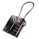 TSA-Hengelås Kompatibel med Apple FindMy - GPS & Bluetooth-Sporing - Svart
