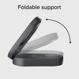 SBS Qi2 3-i-1 Foldbar Trådløs Lader - MagSafe Kompatibel - Svart