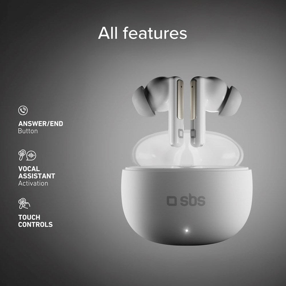SBS - True Wireless Hodetelefoner m. AI - Hvit