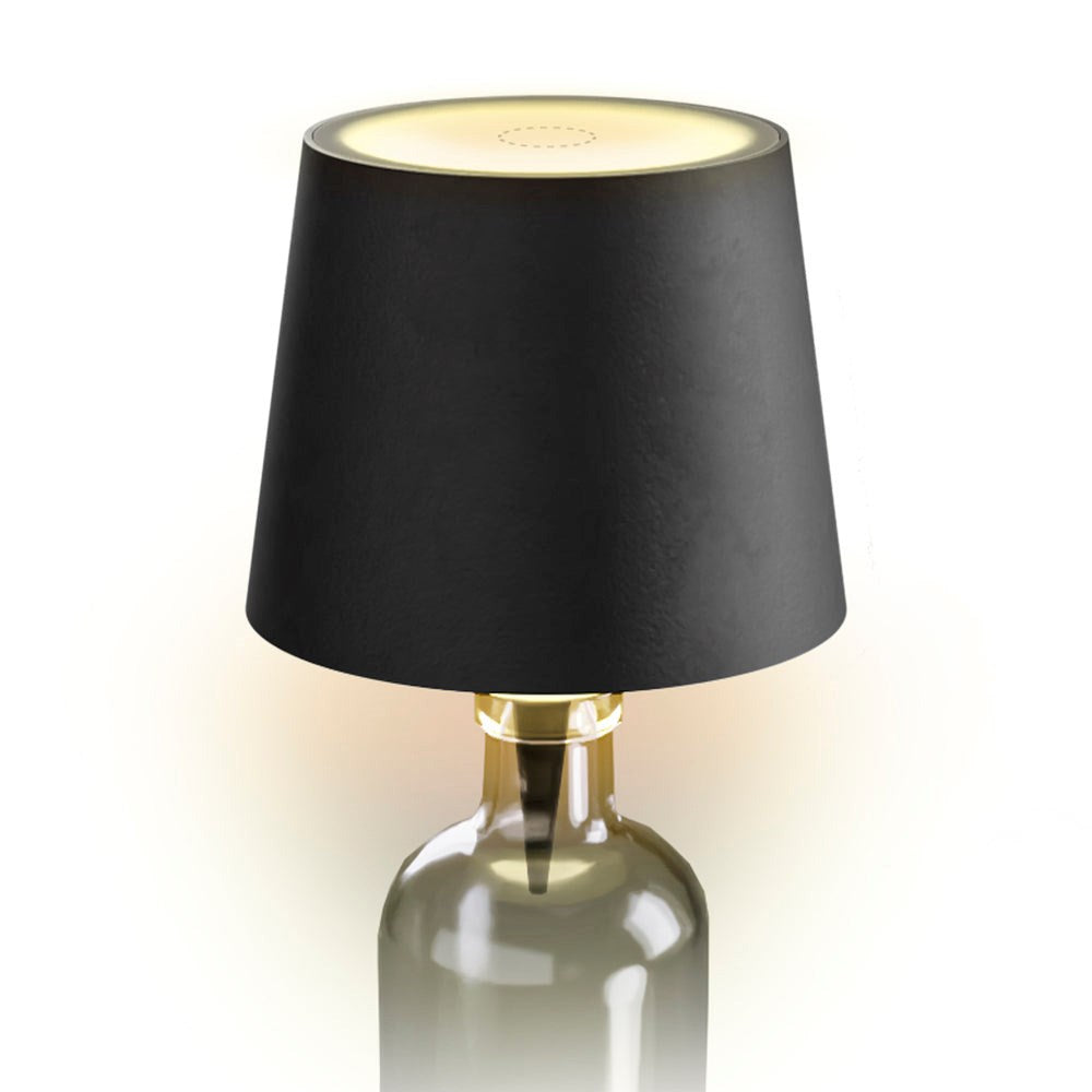 SBS Oppladbar LED Bordlampe - Lampeskjerm - Svart