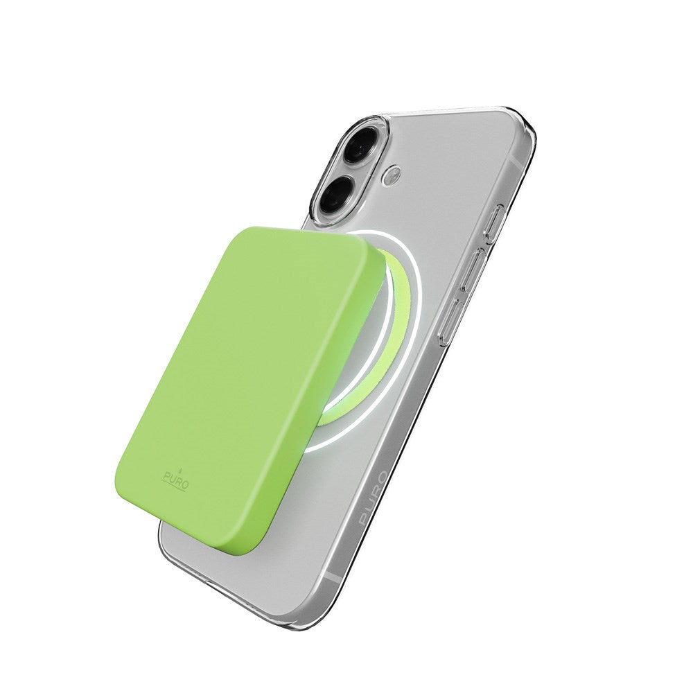 iPhone 17 PURO LITE MAG Hybrid Deksel - MagSafe Kompatibel - Gjennomsiktig / Grønn