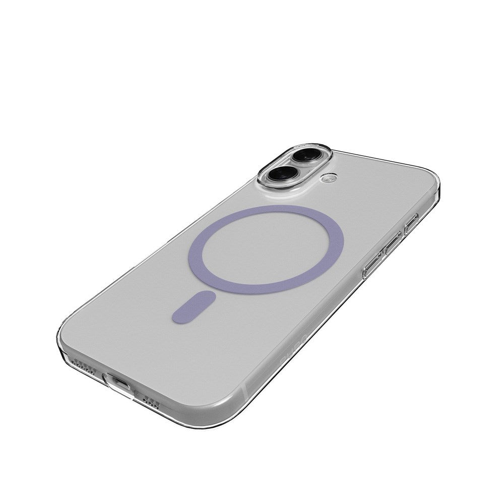 iPhone 17 PURO LITE MAG Hybrid Deksel - MagSafe Kompatibel - Gjennomsiktig / Lilla