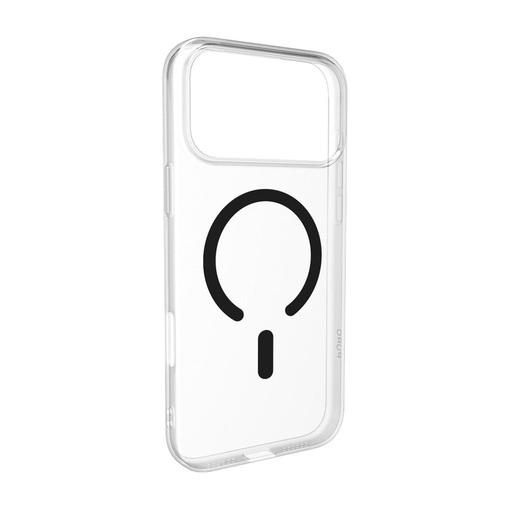 iPhone 17 Pro Max PURO LITE MAG Hybrid Deksel - MagSafe Kompatibel - Gjennomsiktig / Svart