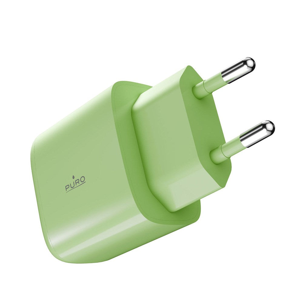 Puro Pro Lite Vegglader 30W med 1 x USB-C & Power Delivery - Grønn