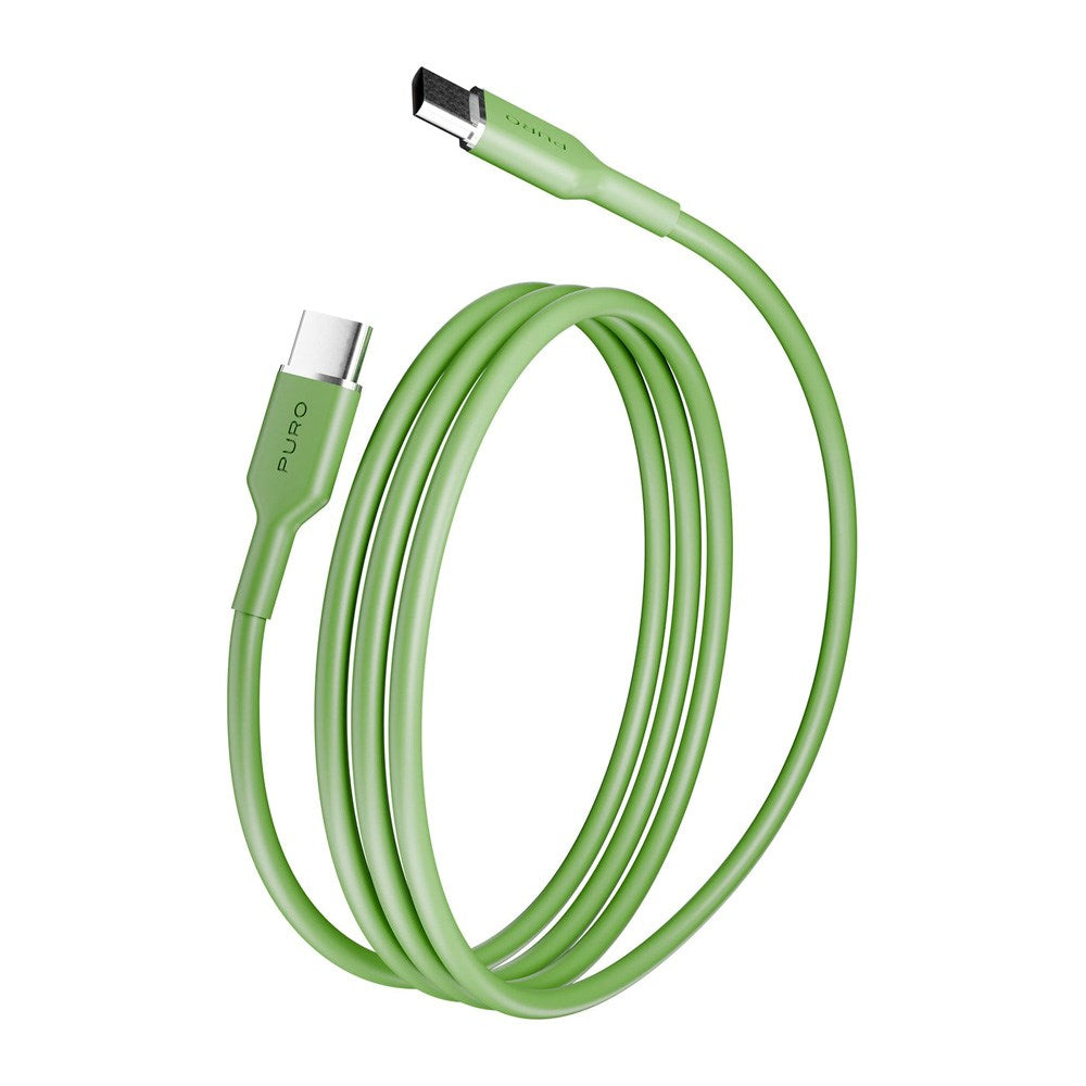 Puro ICON USB-C til USB-C-Kabel med 25W – 1,5m – Grønn