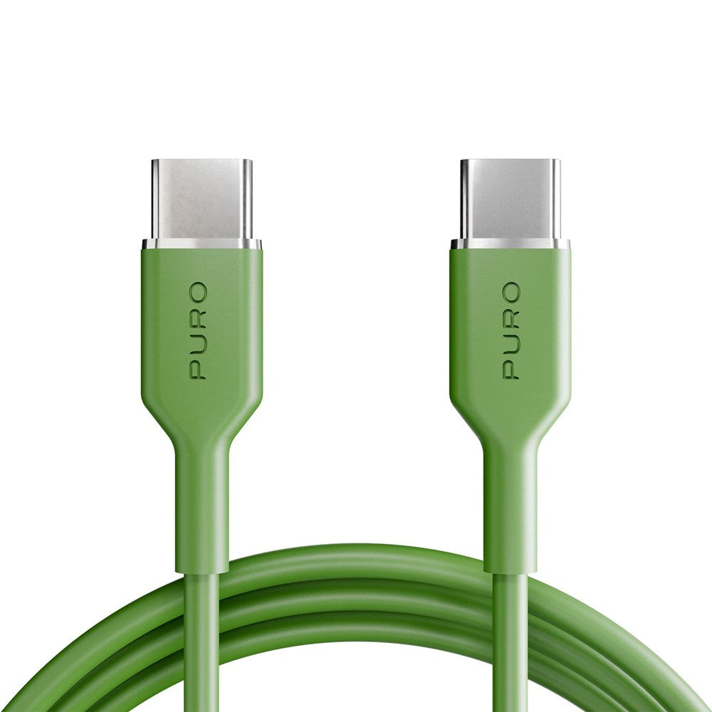 Puro ICON USB-C til USB-C-Kabel med 25W – 1,5m – Grønn