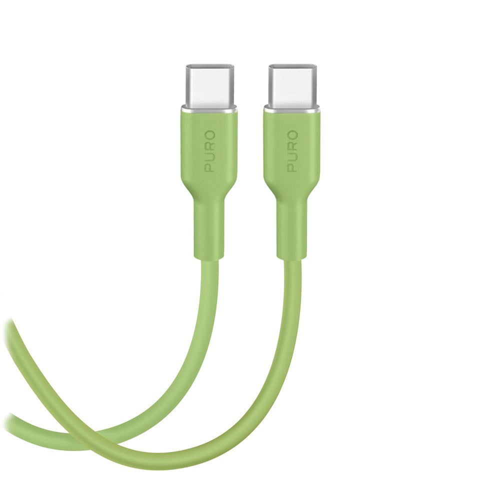 Puro ICON USB-C til USB-C-Kabel med 25W – 1,5m – Grønn
