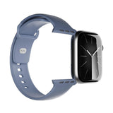 Apple Watch (38/40/SE/41/42mm) Puro ICON Silikon Klokkerem - Ice Blue