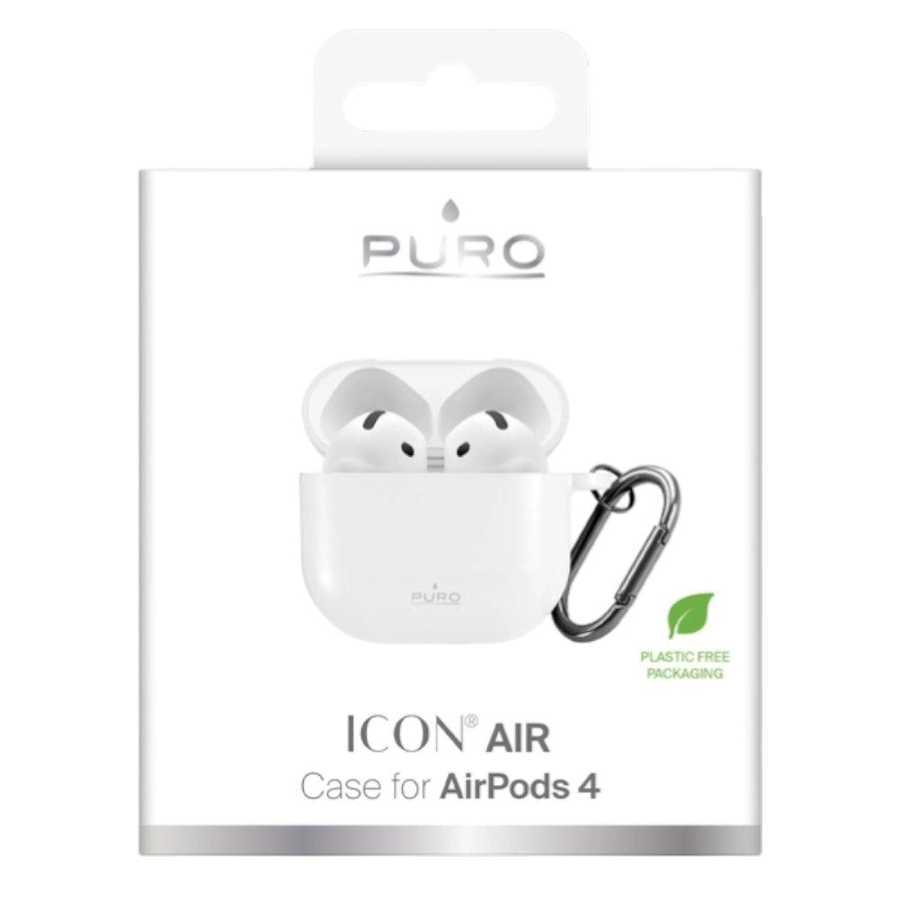 Apple AirPods (4. Gen.) PURO ICON Silikone Deksel - Hvit