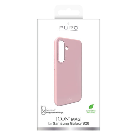 Samsung Galaxy S26 PURO ICON MAG Silikon Deksel - MagSafe Kompatibel - Rosa