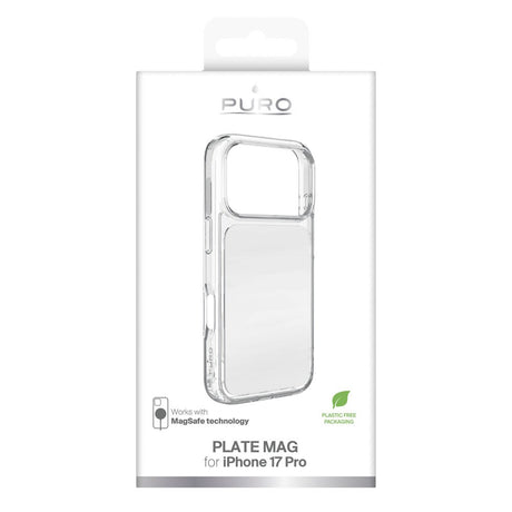 iPhone 17 Pro PURO Clear Mag eDksel – Gjennomsiktig / Hvit