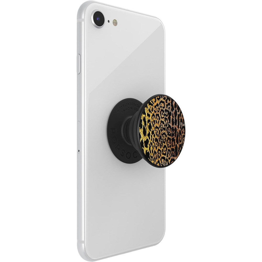 POPSOCKETS PopGrip Original Embossed Metal Leopard Avtagbart Grep med Stativfunksjon
