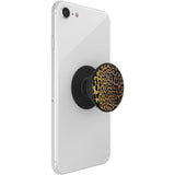 POPSOCKETS PopGrip Original Embossed Metal Leopard Avtagbart Grep med Stativfunksjon