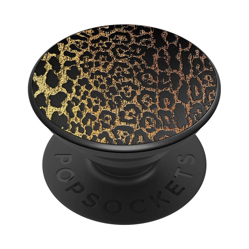 POPSOCKETS PopGrip Original Embossed Metal Leopard Avtagbart Grep med Stativfunksjon