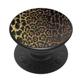 POPSOCKETS PopGrip Original Embossed Metal Leopard Avtagbart Grep med Stativfunksjon