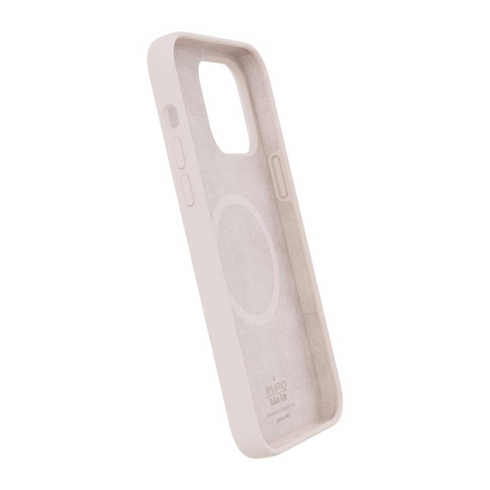 iPhone 14 Pro Max PURO ICON MAG Silikon Deksel - MagSafe Kompatibel - Rosa