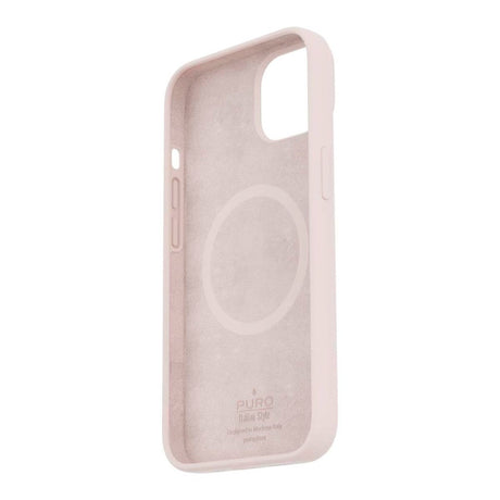 iPhone 14 Pro Max PURO ICON MAG Silikon Deksel - MagSafe Kompatibel - Rosa