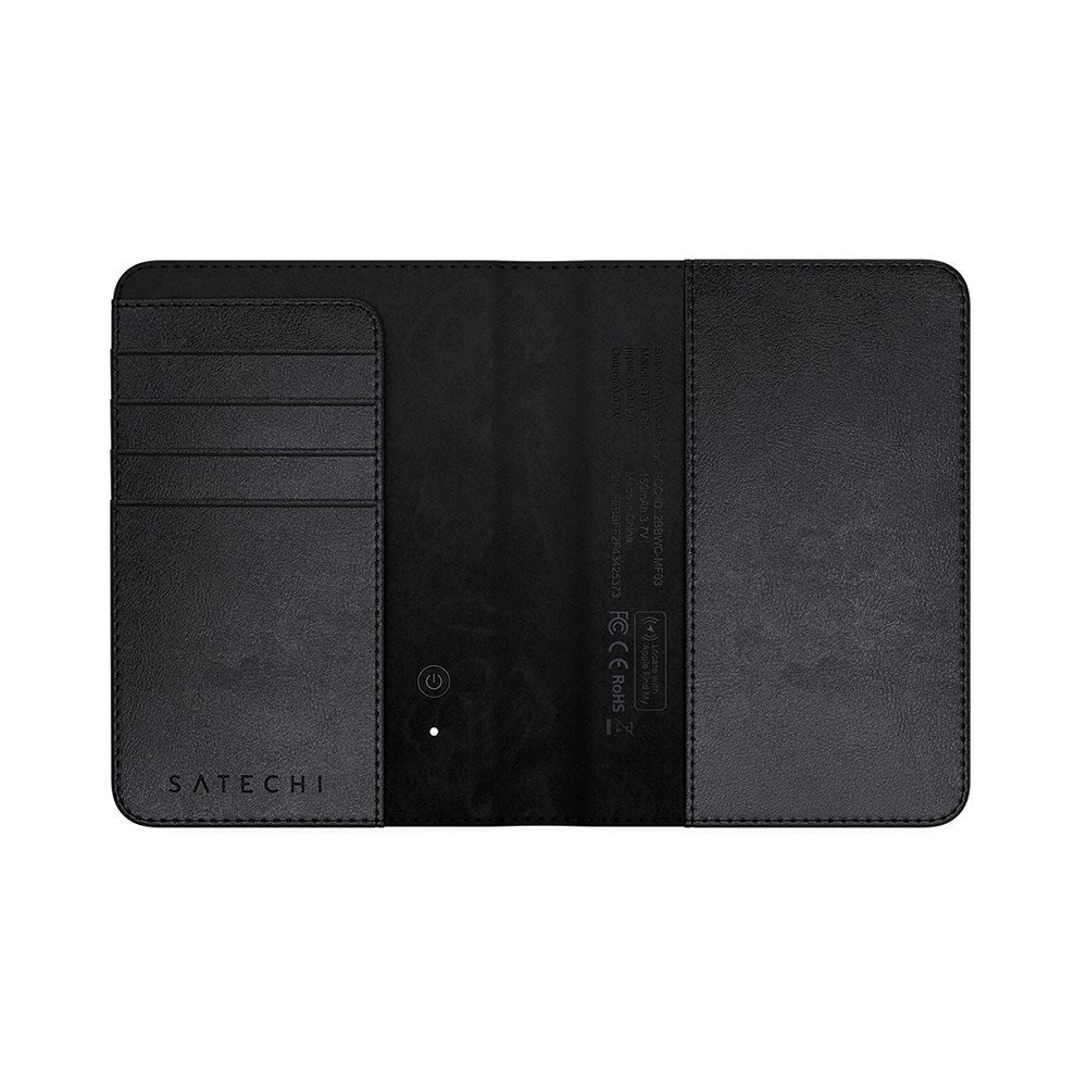 Satechi Kunstskinn Pass Deksel m. Kortholder & Tracker - MagSafe Kompatibel - Svart