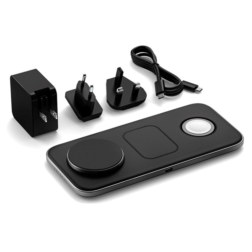 Satechi 3-i-1 Qi2 Trådløs Lader - MagSafe Kompatibel - Svart