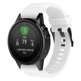 Garmin Fenix 6s & 6s Pro / 5s & 5s Plus Riflet Silikon 20mm QuickFit Reim med Pinner - Hvit