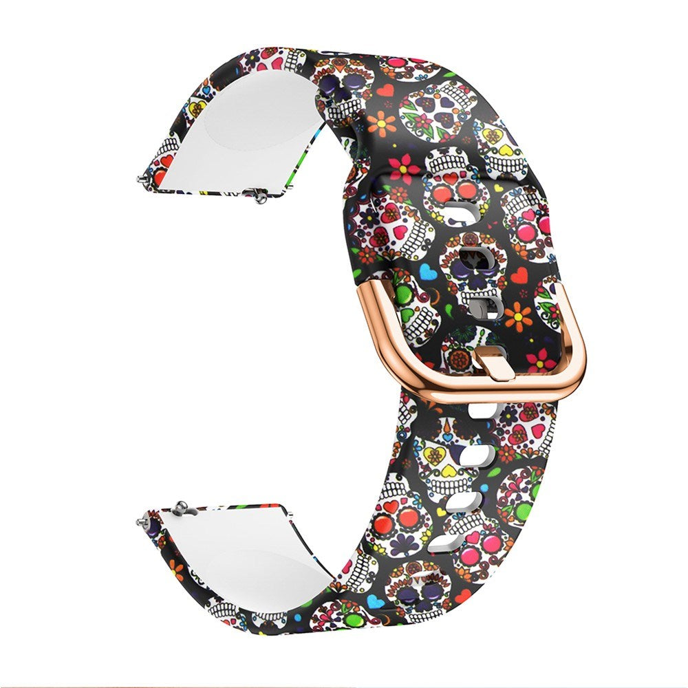 EIDERWOOD Universal (20mm) Smartklokke Silikonrem - Hodeskaller