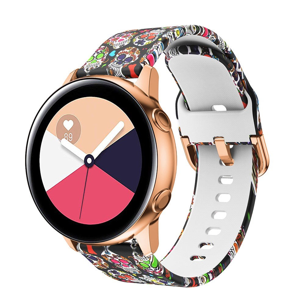 EIDERWOOD Universal (20mm) Smartklokke Silikonrem - Hodeskaller